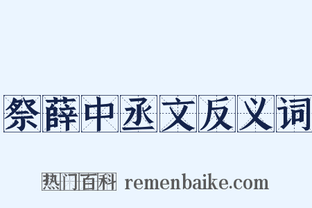 祭薛中丞文反义词是什么意思的图片